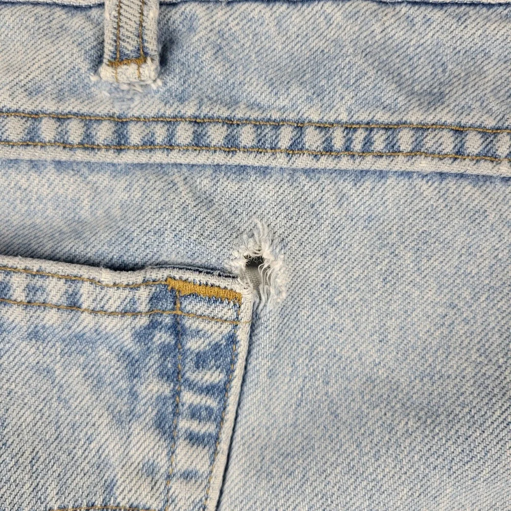 Carhartt Jeans Mens 42x33 Blue Straight Leg Traditional Fit Light Wash Workwear